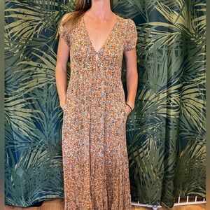 Natural Life Maxi Dress, Plunge V Neck Boho